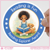 Reading is Fun Reading Explorer Award ラウンドシール