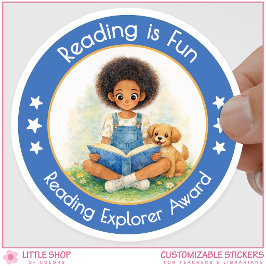 Reading is Fun Reading Explorer Award ラウンドシール