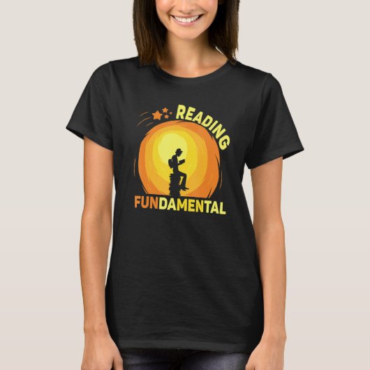 Reading Is Fundamental Geeky Bookworm Poetry Liter Tシャツ (正面)