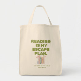 Reading is My Escape Plan - Cozy Book Lover's Desi トートバッグ