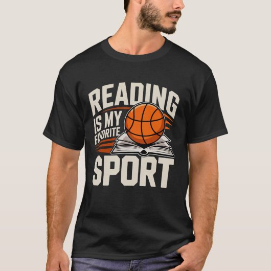 Reading is My Favorite Sport Book Lover Funny Sayi Tシャツ (正面)
