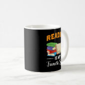 Reading Is My Favorite Sport T-Shirt コーヒーマグカップ (正面右)