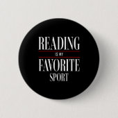 Reading Is My Favorite Srt Book Lover Funny Saying 缶バッジ (正面)