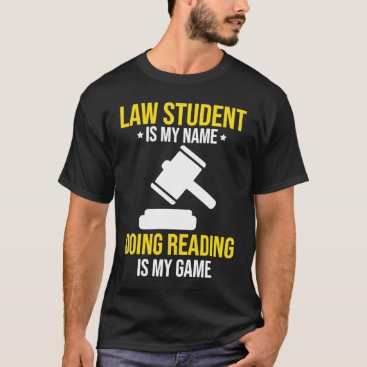 reading is my game law Student Tシャツ (正面)