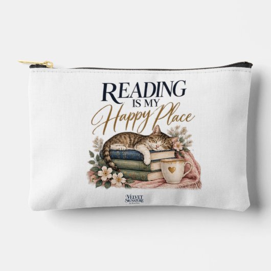 Reading Is My Happy Place Accessory Pouch アクセサリーポーチ (正面)