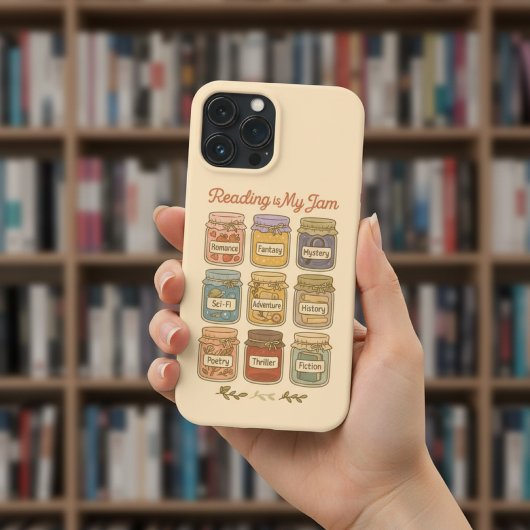 Reading Is My Jam かわいい読書家ジャム瓶 Case-Mate iPhoneケース