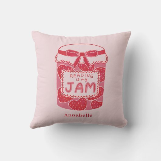 Reading is my jam book lover クッション (裏面)