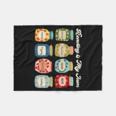 Reading Is My Jam Book Lover Teacher Student Liter フリースブランケット (正面(横))