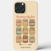 Reading Is My Jam Cute Book Lover Genre Jars Case-Mate iPhoneケース (裏面)