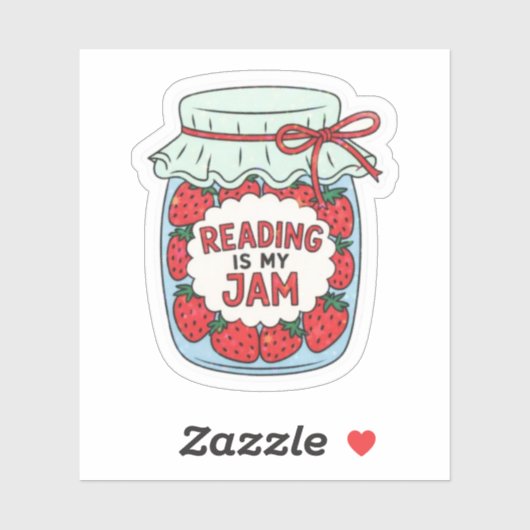 Reading is my Jam Cute Bookish Bookclub Book Lover シール (シート)
