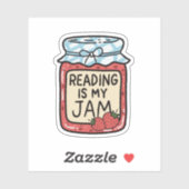 Reading is my Jam Cute Bookish Bookclub Book Lover シール (シート)
