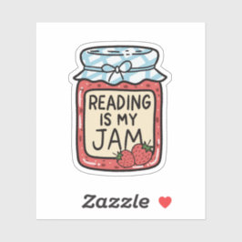 Reading is my Jam Cute Bookish Bookclub Book Lover シール