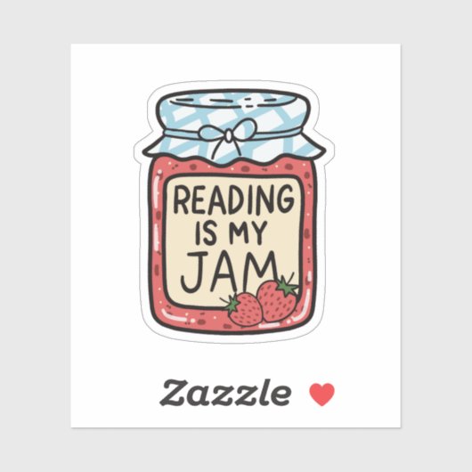 Reading is my Jam Cute Bookish Bookclub Book Lover シール (シート)