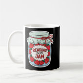 Reading Is My Jam Mug, Funny Book Lover Gift コーヒーマグカップ (左)