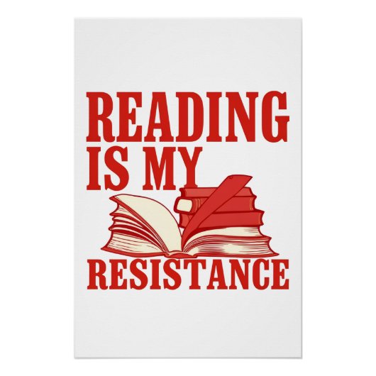 Reading Is My Resistance | 文学解放アート ポスター (正面)