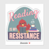 Reading Is My Resistance – Blue Egg-Shaped Sticker シール (シート)