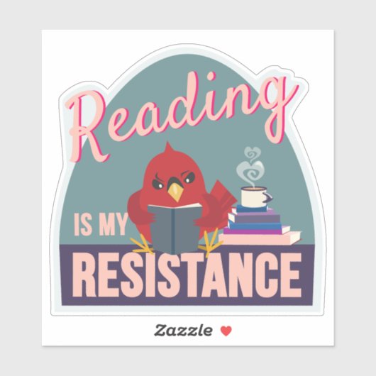 Reading Is My Resistance – Blue Egg-Shaped Sticker シール (シート)