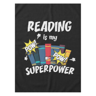 Reading Is My Superpower Book Bookworm テーブルクロス