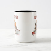 Reading Is My Superpower Cat Lover Gift ツートーンマグカップ (中央)