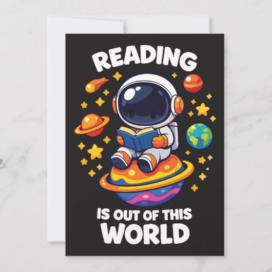Reading is out of this world 招待状 (正面)