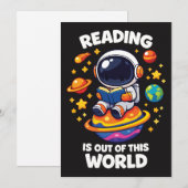 Reading is out of this world 招待状 (正面/裏面)