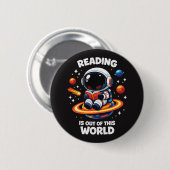 Reading is out of this world 缶バッジ (正面&裏面)