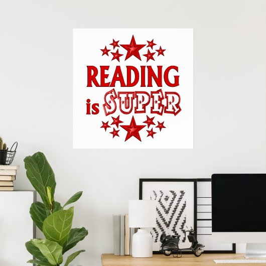 Reading is Super ポスター (ホームオフィス)