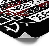 Reading Japanese Is Easy Turn Head Sideways Funny ポスター (角)