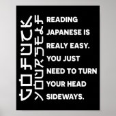 Reading Japanese Is Really Easy Shirt Student Quot ポスター (正面)