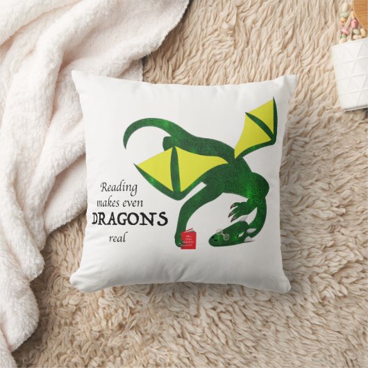 Reading makes Dragons real クッション (ブランケット)