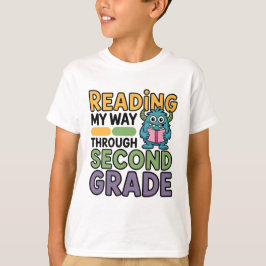 Reading My Way Through Second Grade Monster  Tシャツ