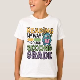 Reading My Way Through Second Grade Monster  Tシャツ