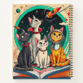 Reading Opens a Gateway to Cat Adventures Journal ノートブック (裏面)