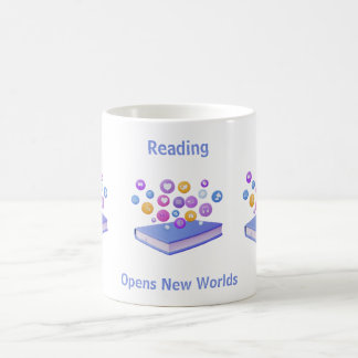 READING Opens New Worlds ブックカスタムテキスト コーヒーマグカップ