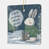 Reading Quote Ornament for Book Lovers セラミックオーナメント (左)