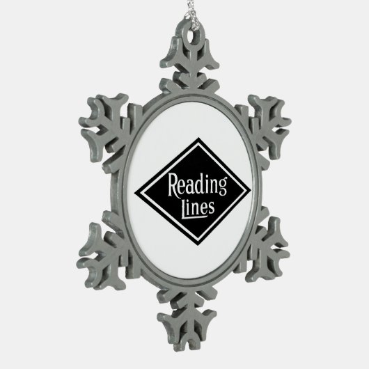 Reading Railroad Companyロゴのピューターのオーナメント スノーフレークピューターオーナメント (左)