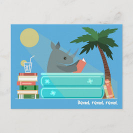 Reading Rhino in the Pool Postcards シーズンポストカード