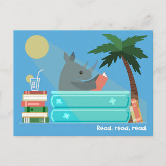 Reading Rhino in the Pool Postcards シーズンポストカード