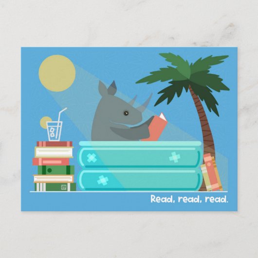 Reading Rhino in the Pool Postcards シーズンポストカード (正面)
