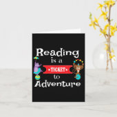 Reading Shirt For Kids And Teachers Circus Animal  カード (黄色い花)