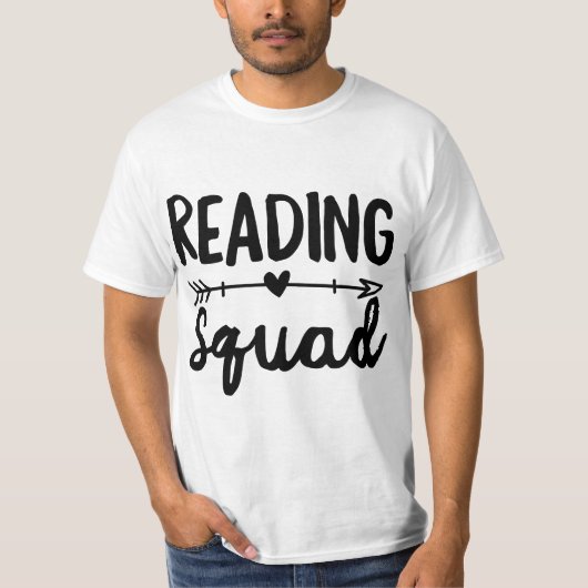 Reading Squad Teacher Appreciation Gift Book Lover Tシャツ (正面)