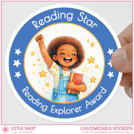 Reading Star Teacher Encouragement Award ラウンドシール