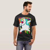 Reading Teacher Dabbing Unicorn Elementary School  Tシャツ (正面フル)