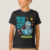 Reading Teacher Valentine Day Read Your Heart Out Tシャツ (正面)