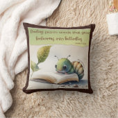 Reading Turns Bookworms to Butterflies クッション (ブランケット)