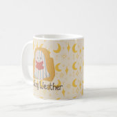 Reading Weather マグカップ|かわいい本好きのコーヒー コーヒーマグカップ (正面左)