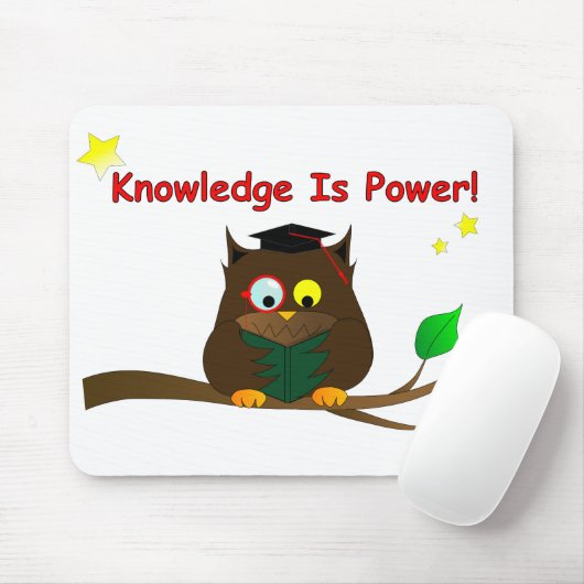 Reading Wise Owl マウスパッド (マウス)