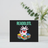 Readolotlかわいい動物AxolotlラバーペットオーナーGR インビテーションポストカード (スタンド正面)