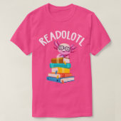 Readolotl Axolotlの本読虫 Tシャツ (デザイン正面)