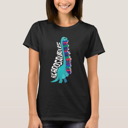 Readosaurus恐竜の本読書室の子 Tシャツ (正面)